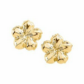 14K Yellow 13 mm Flower Earring Jackets